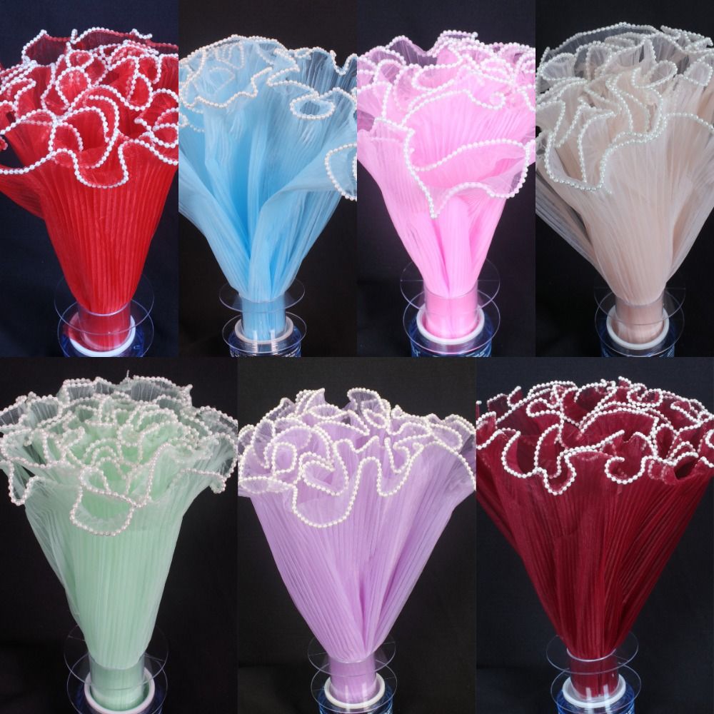 Florist Supply House - 28cmx4Yards Çiçek Buketi Sarma İnci Dalga