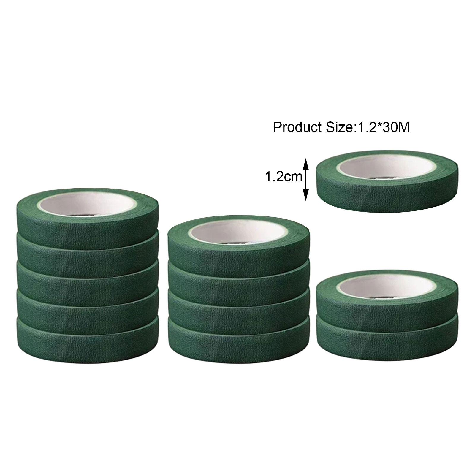 Floral Tape Green - 12 Rulo Çiçek Bantları, Koyu Yeşil