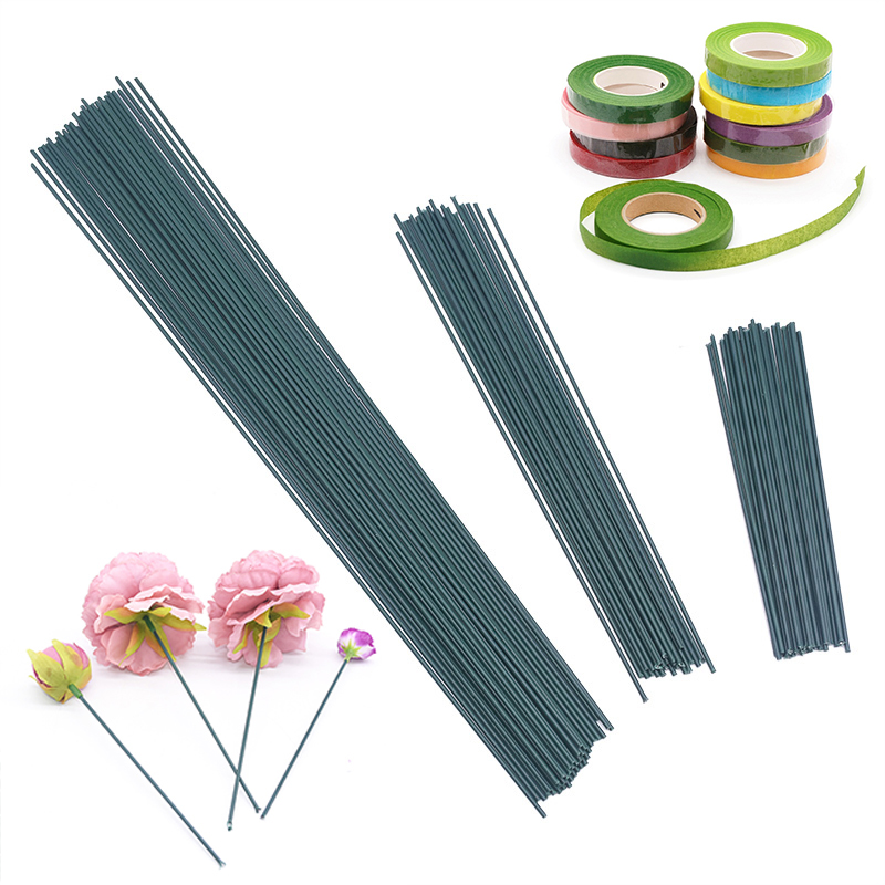 Floral Tape Green - 20 adet 15/25/40cm yapay çiçek kök