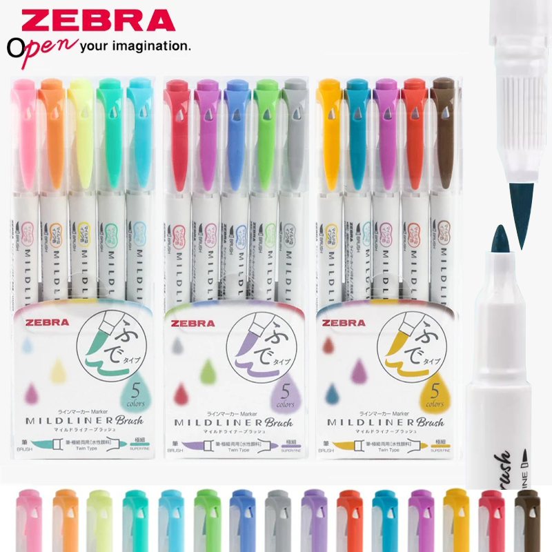 Zebra Pen Mildliner - ZEBRA Mildliner highpen kalem seti japon
