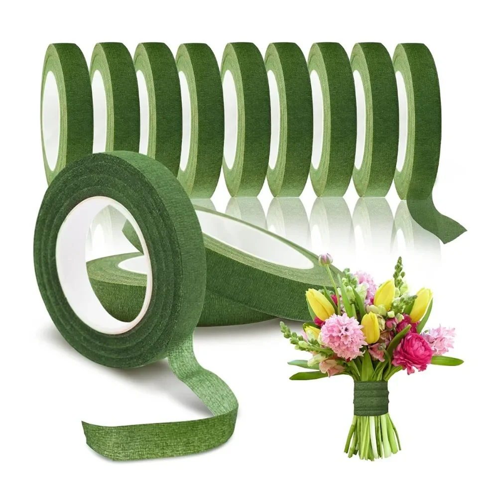 Floral Tape Green - Yeşil Güzel Çiçek Bantlar 18 Metre