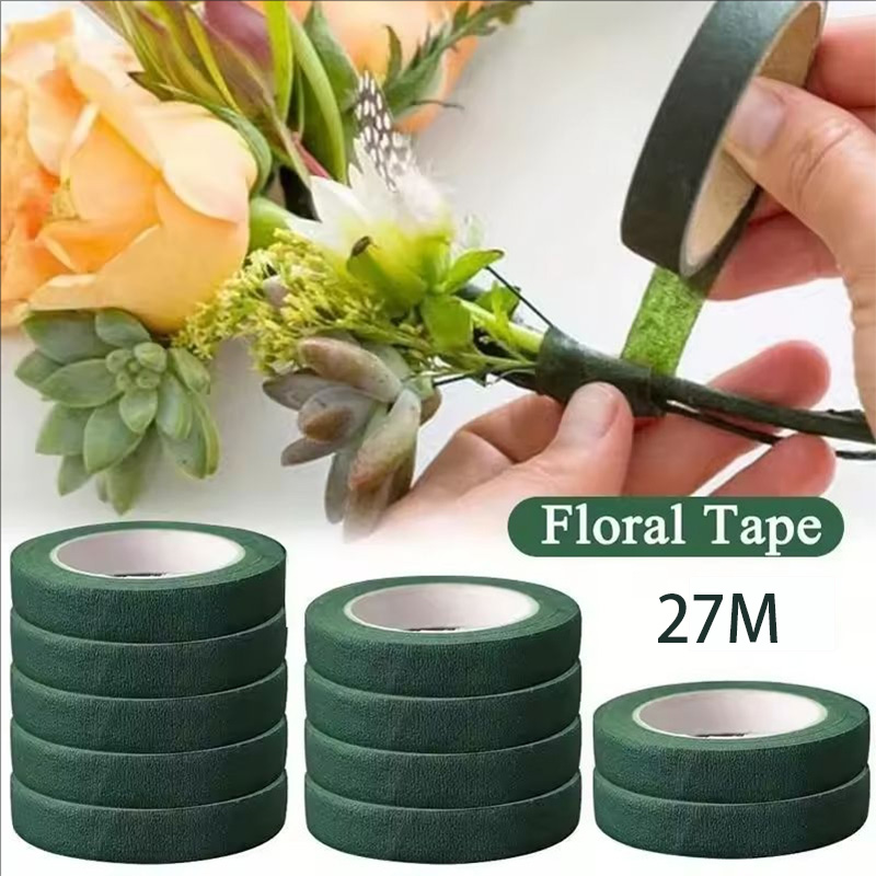 Floral Tape Green - 30 Yard 12MM Çiçek Sap Bandı