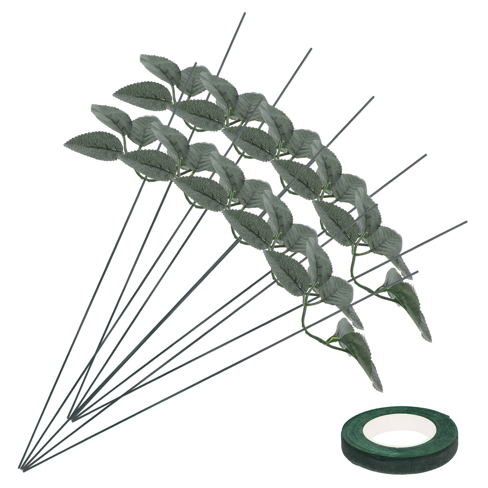 Floral Tape Green - 20 Parça Çiçek Aranjmanı Seti, Canlı