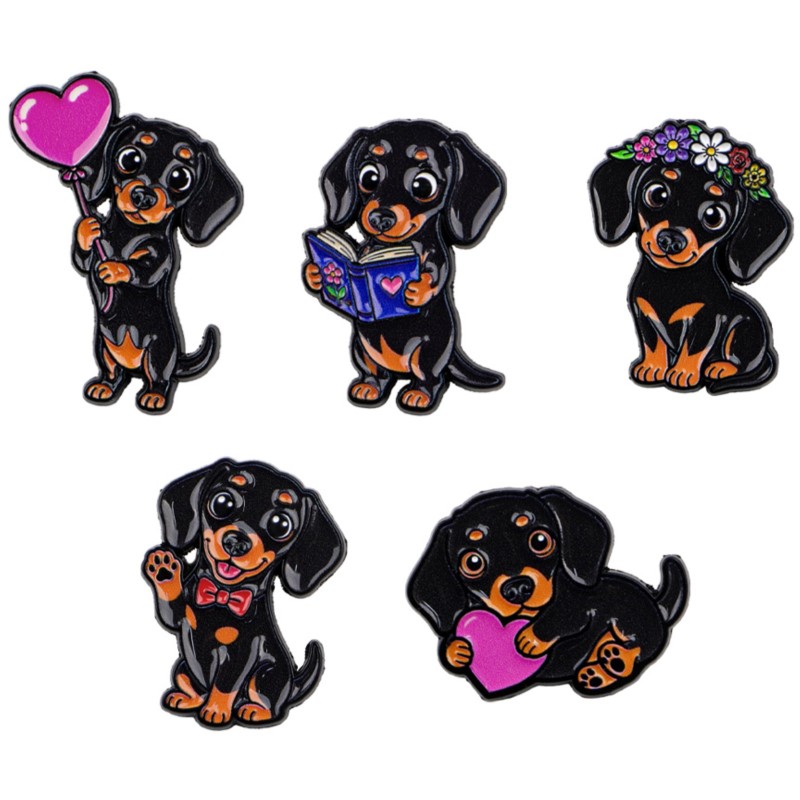 5 adet Sevimli Dachshund Emaye - Supply Florist incelemesi ve fiyatı