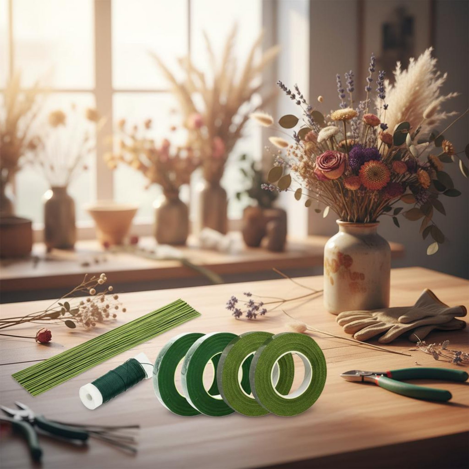Çiçek Aranjman Yapım Seti DIY  - Floral Tape Green incelemesi ve fiyatı